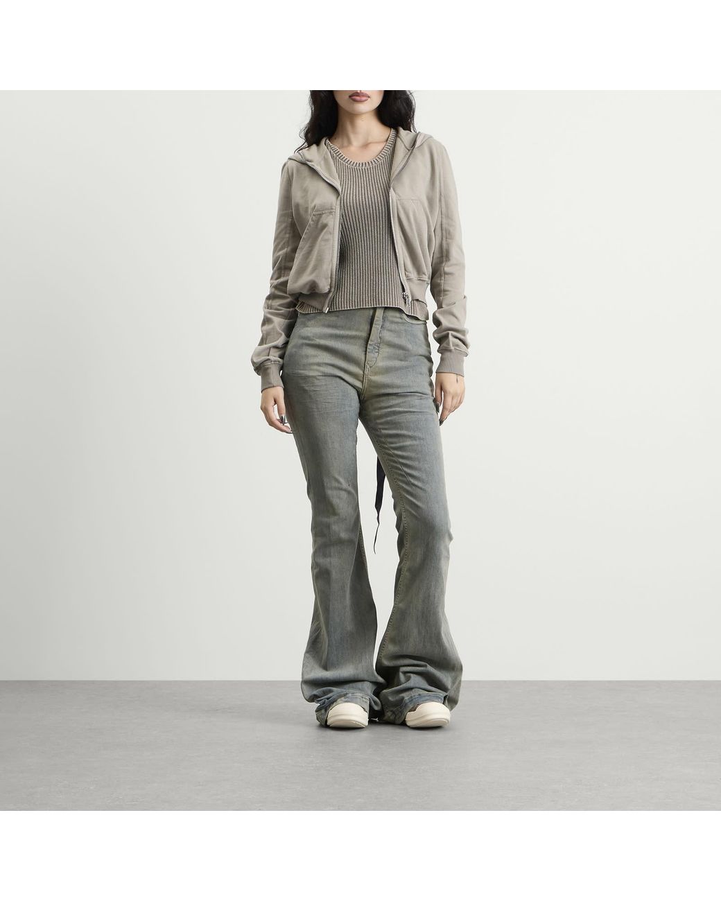 Rick Owens Gray Bolan Bootcut Jeans