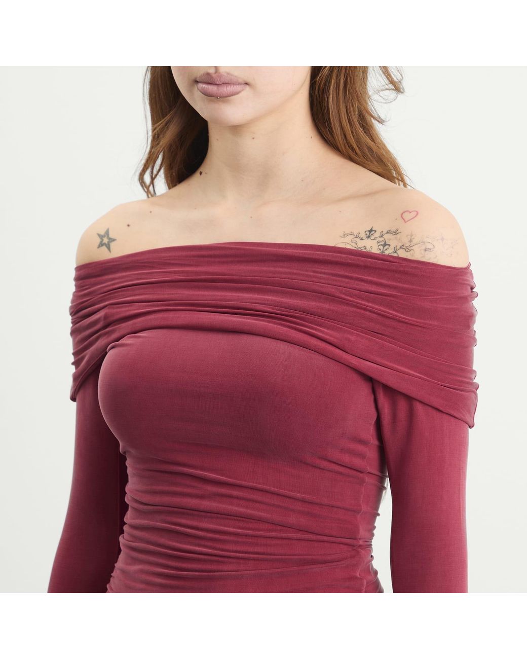 Peachy Den Purple The Kylie Cold Shoulder Top