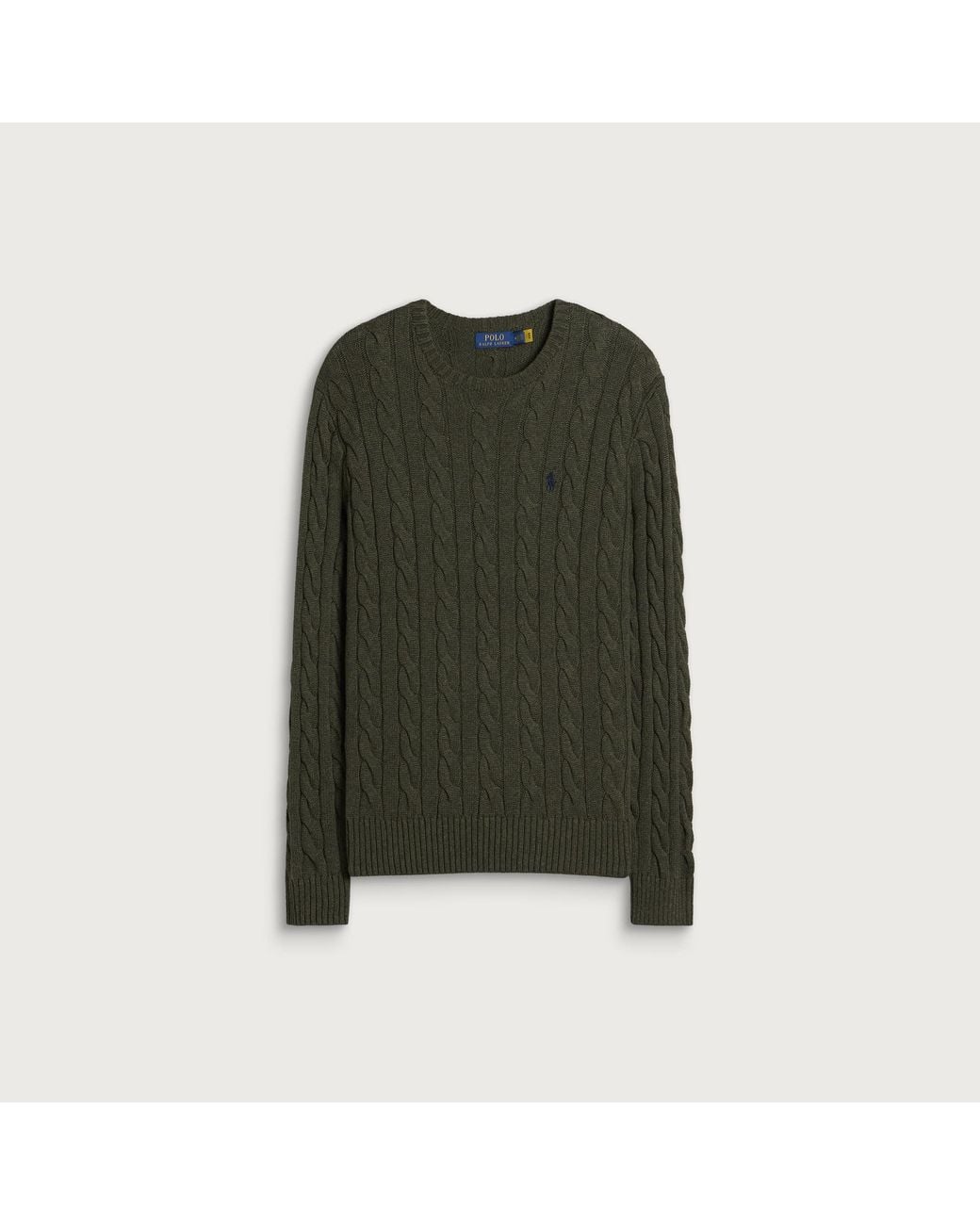 Polo Ralph Lauren Green Cable Knit Jumper for men