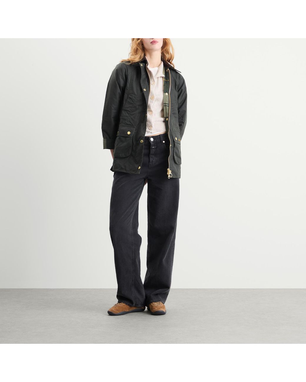 Barbour Black Modern Beadnell Wax Jacket