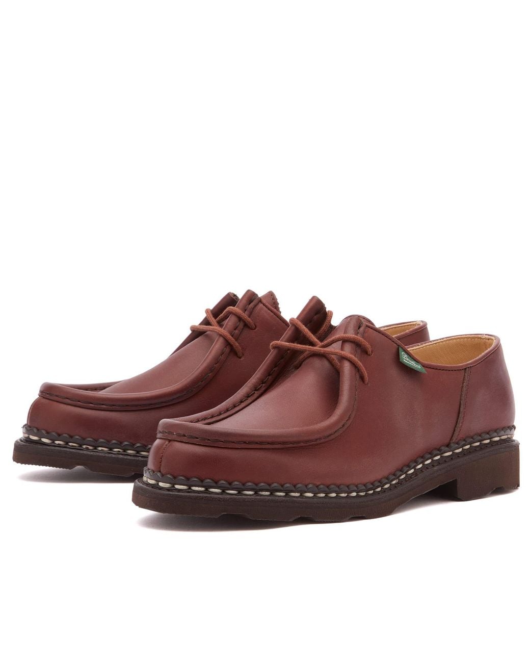 Paraboot Brown Michael Leather Lace Up Derby Shoe