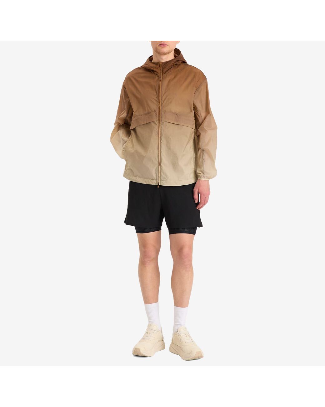 REPRESENT 247 Brown Hooded Training Jacket for men