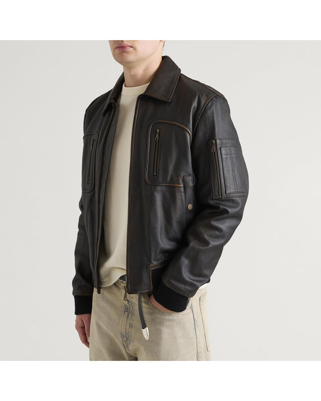 Larriet Black Pepe Leather Jacket for men