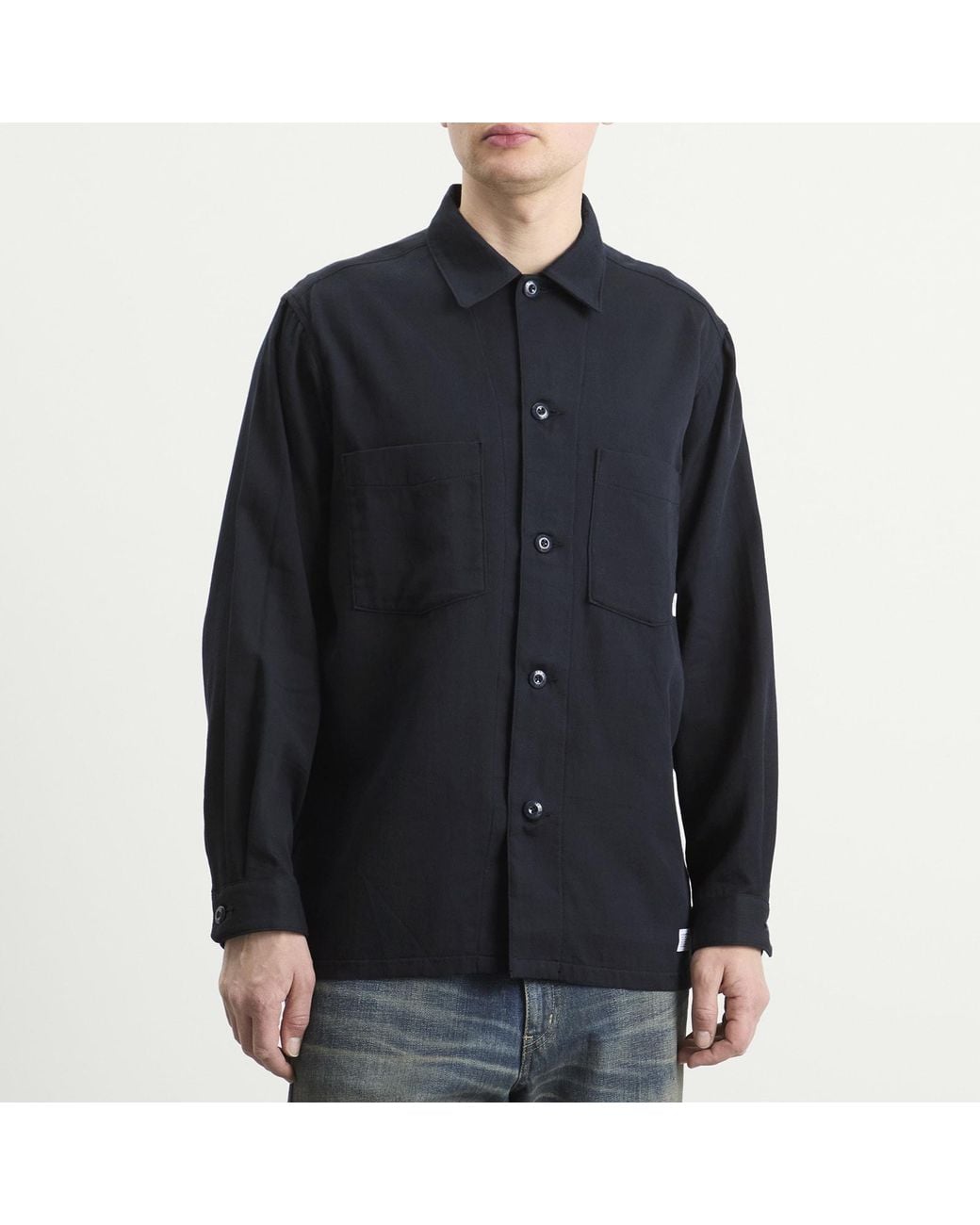 (w)taps Blue Cbw Long Sleeve Shirt for men