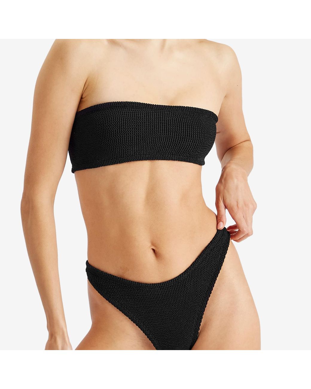 【関税込み】Hunza G ブラック Shay ビキニ Hunza G Shay Bikini in Black | Lyst UK