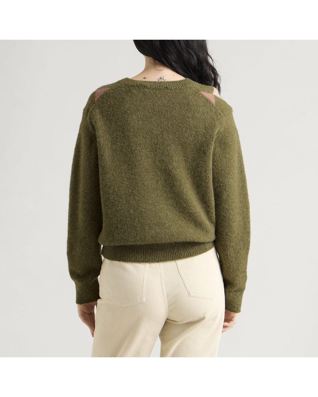 DUNST Green Alpaca Argyle Jumper