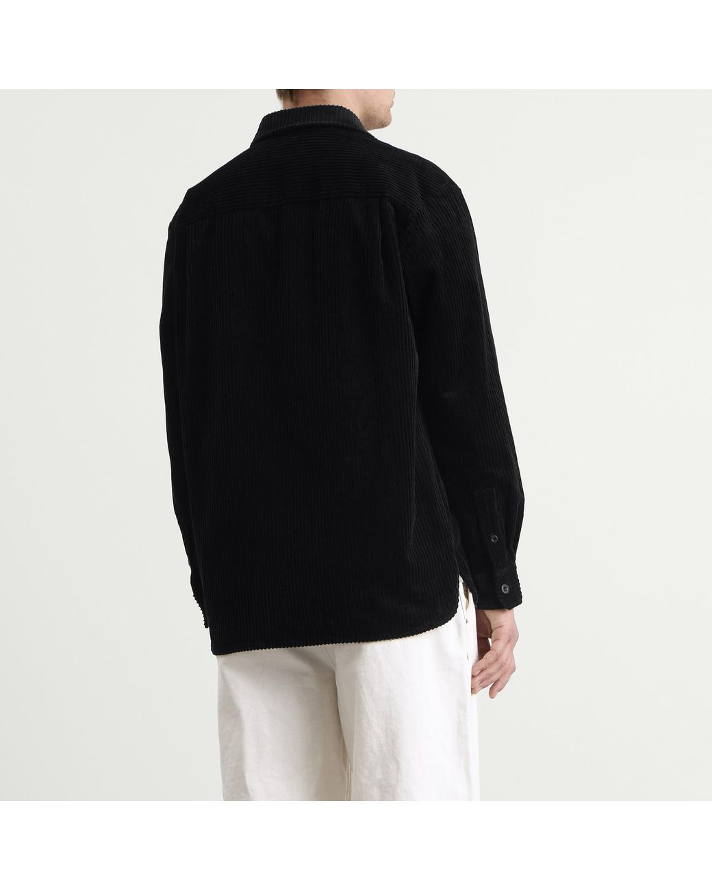 A.P.C. Black Mateo Corduroy Overshirt for men