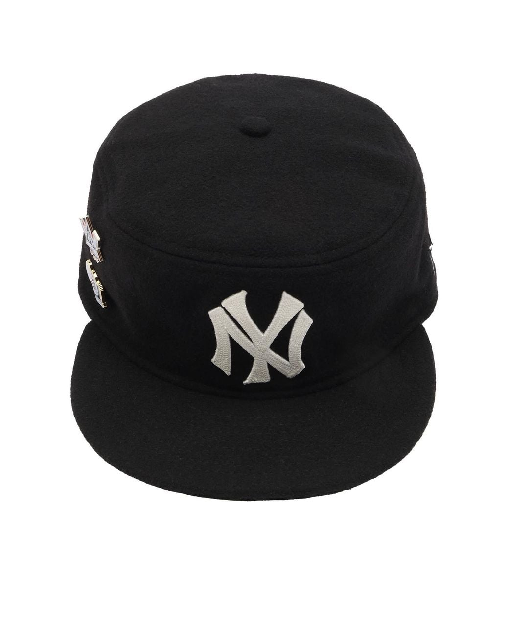 KTZ Black New York Yankees Chainstitched Wool Pillbox Cap