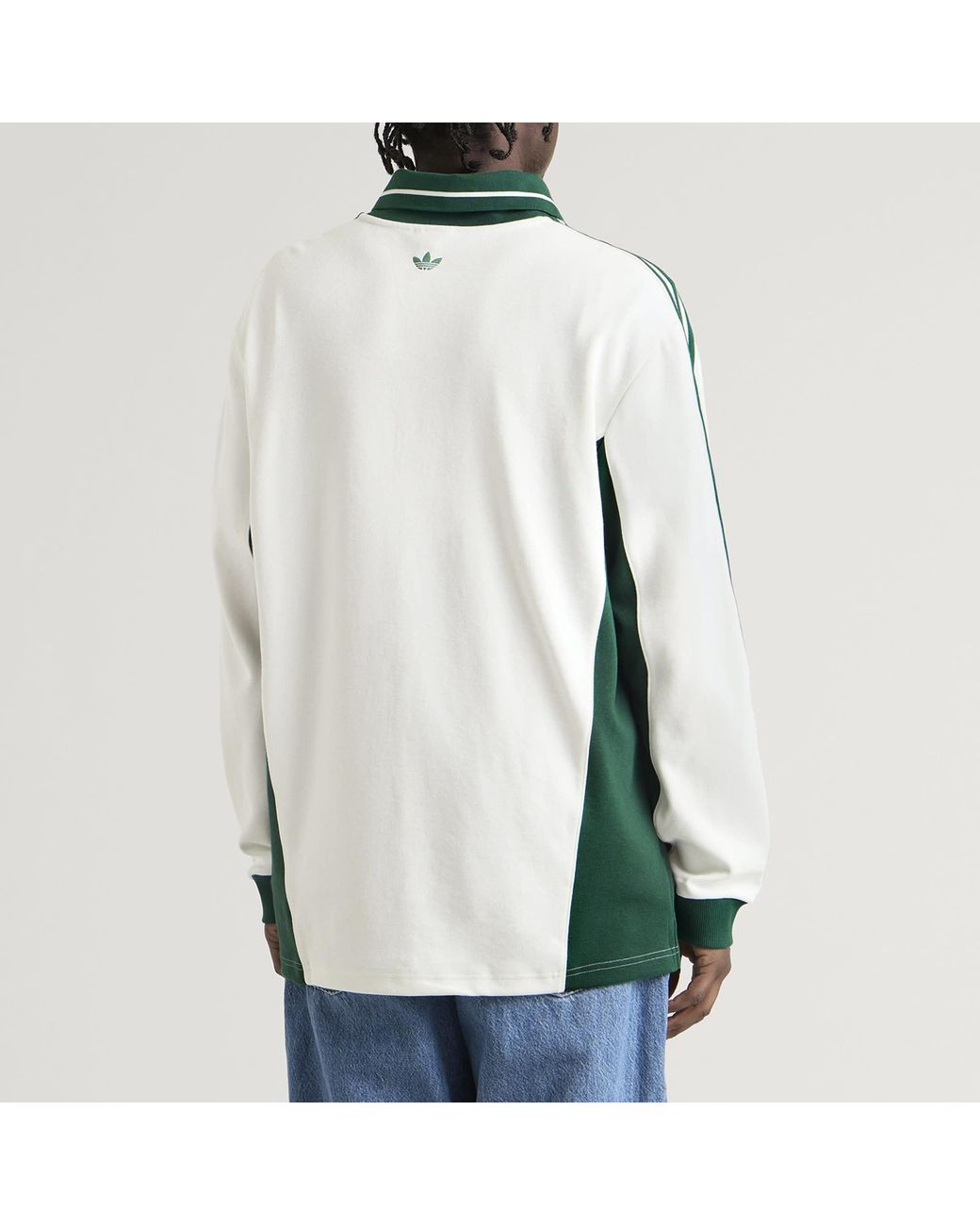 Adidas Green Long Sleeved Polo Shirt for men