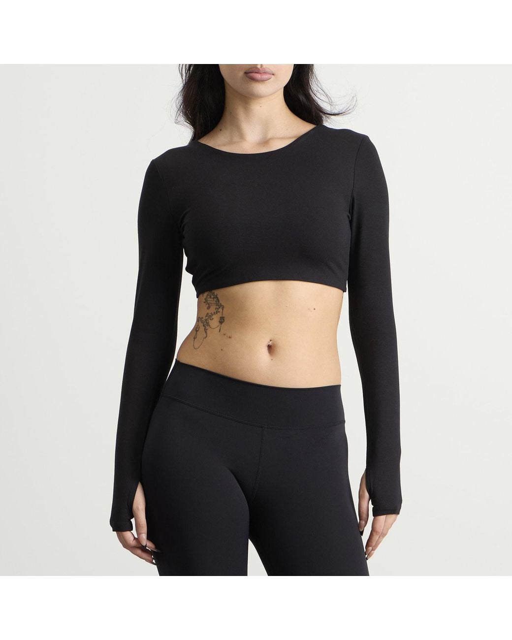 Tala Black Tie Reversible Long Sleeve Top