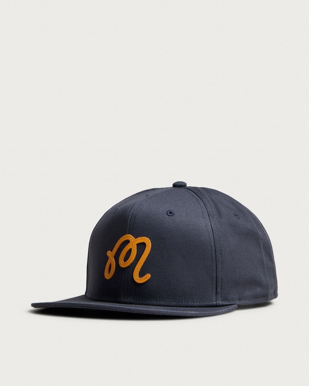 Malbon Blue M Script Snapback for men