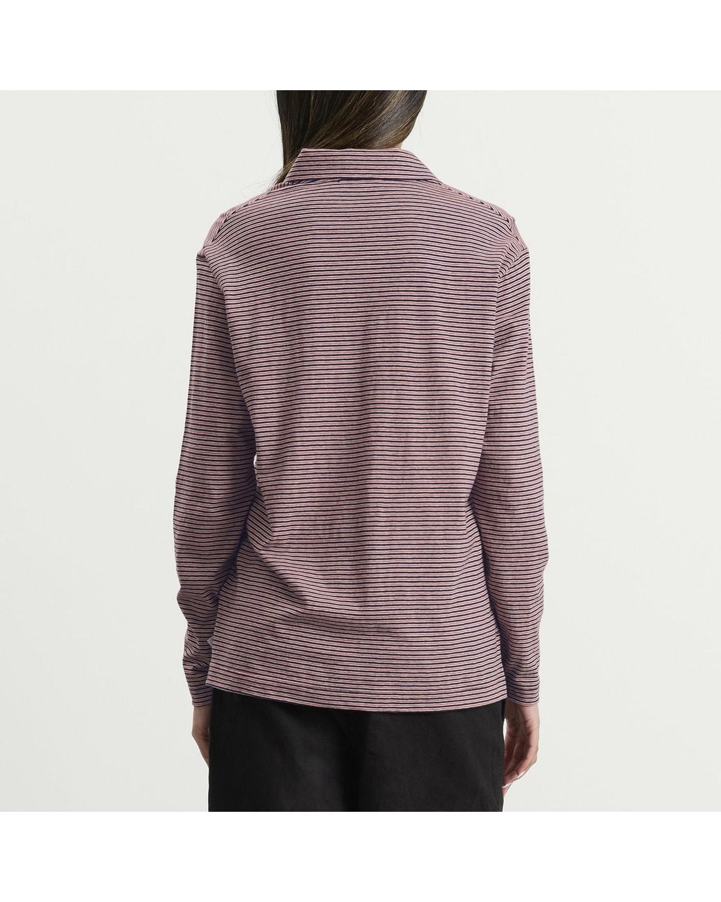 Jil Sander Brown Long Sleeve Polo Shirt