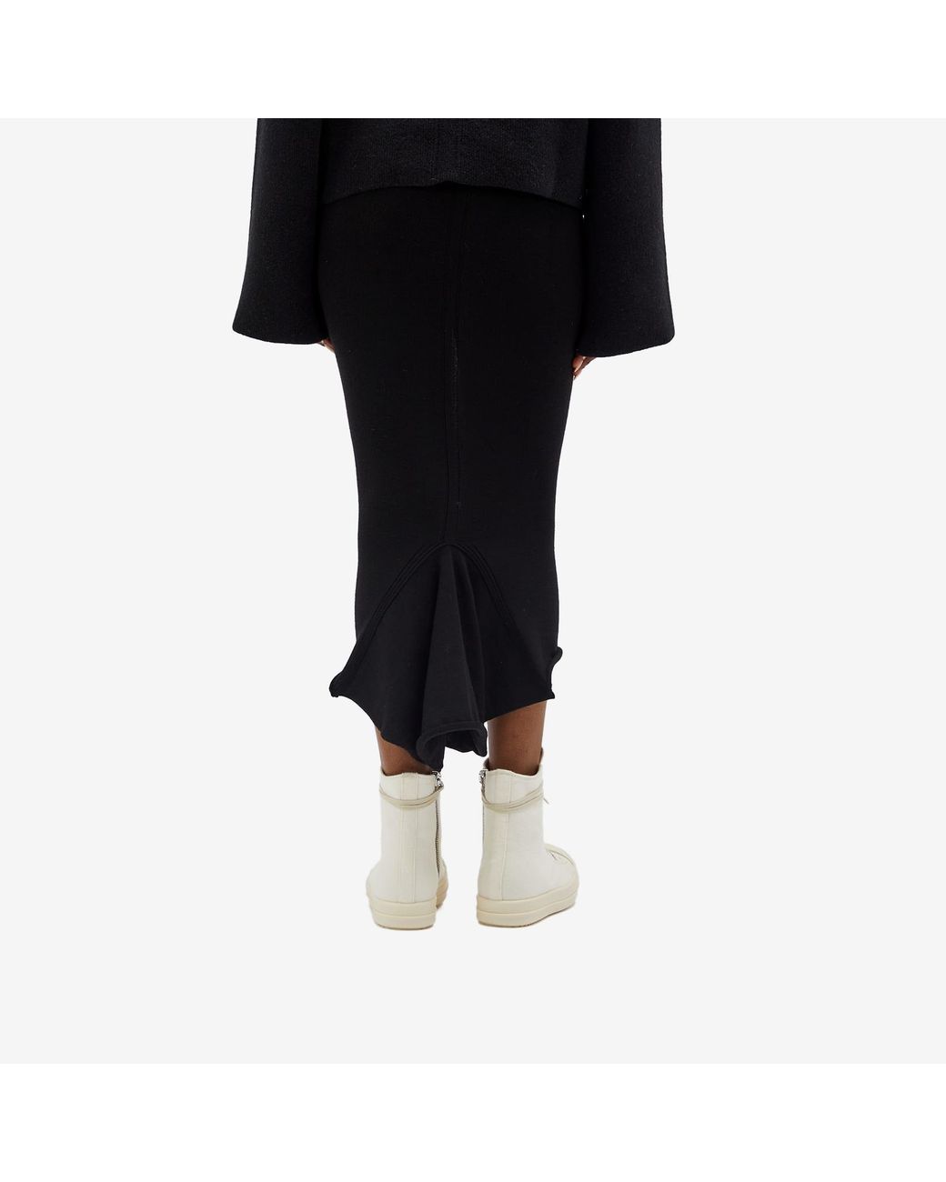 【RICK OWENS】ブラック Hollywood Dauphine マキシスカート RICK OWENS】ブラック Hollywood Dauphine マキシスカート スカート