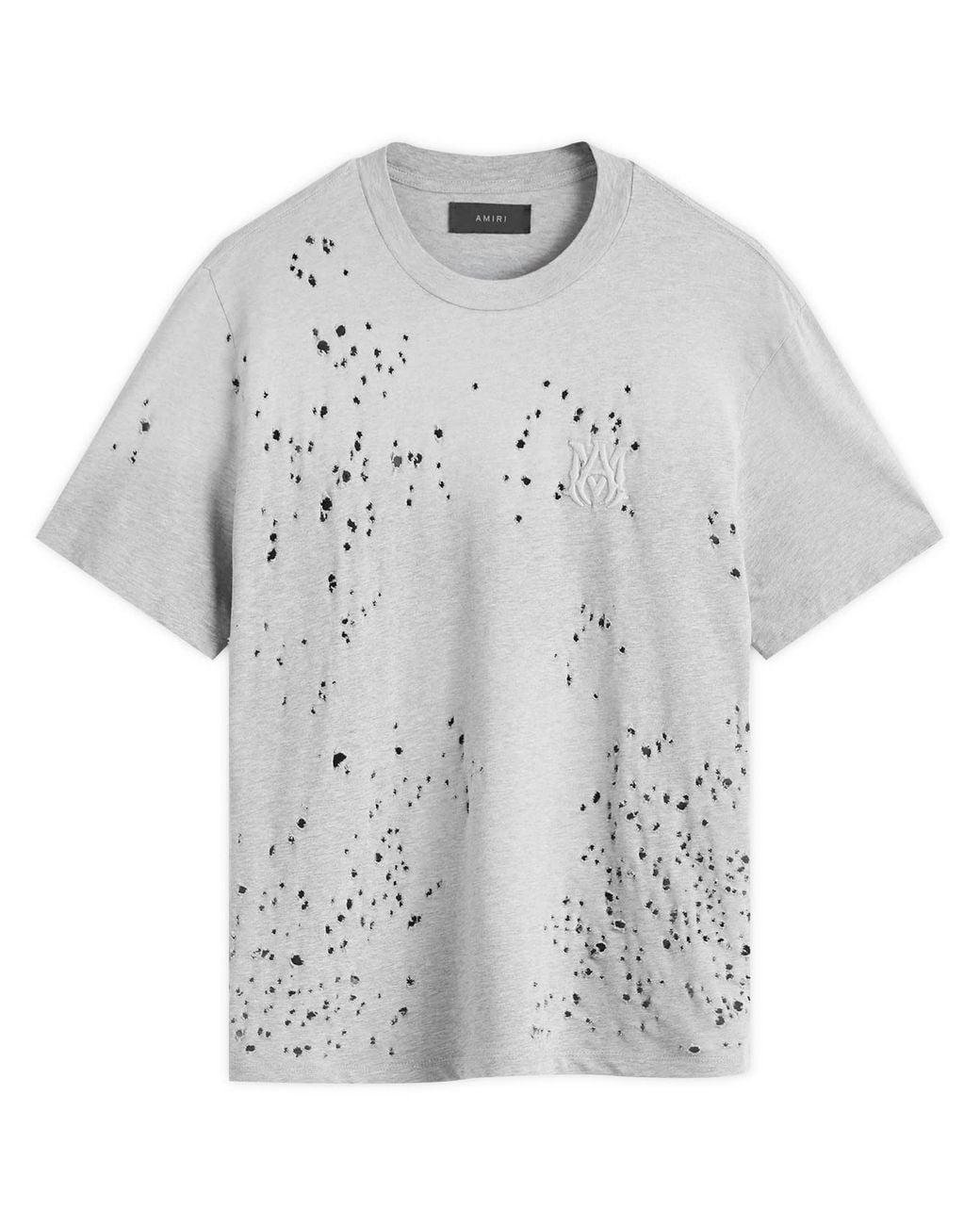 Amiri Ma Shotgun Embroidered Logo T-Shirt in Gray for Men | Lyst