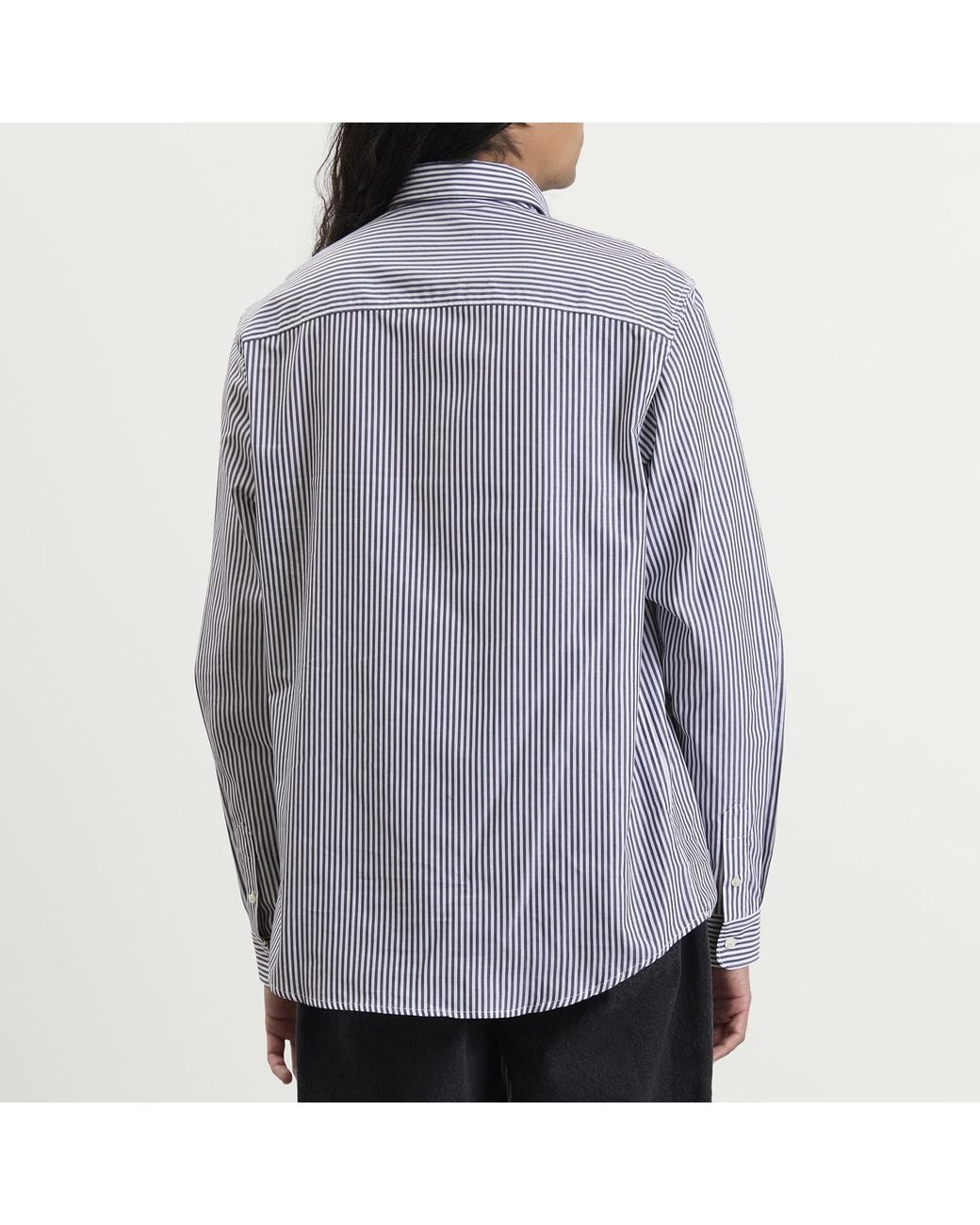A.P.C. Blue New Greg Stripe Poplin Shirt for men
