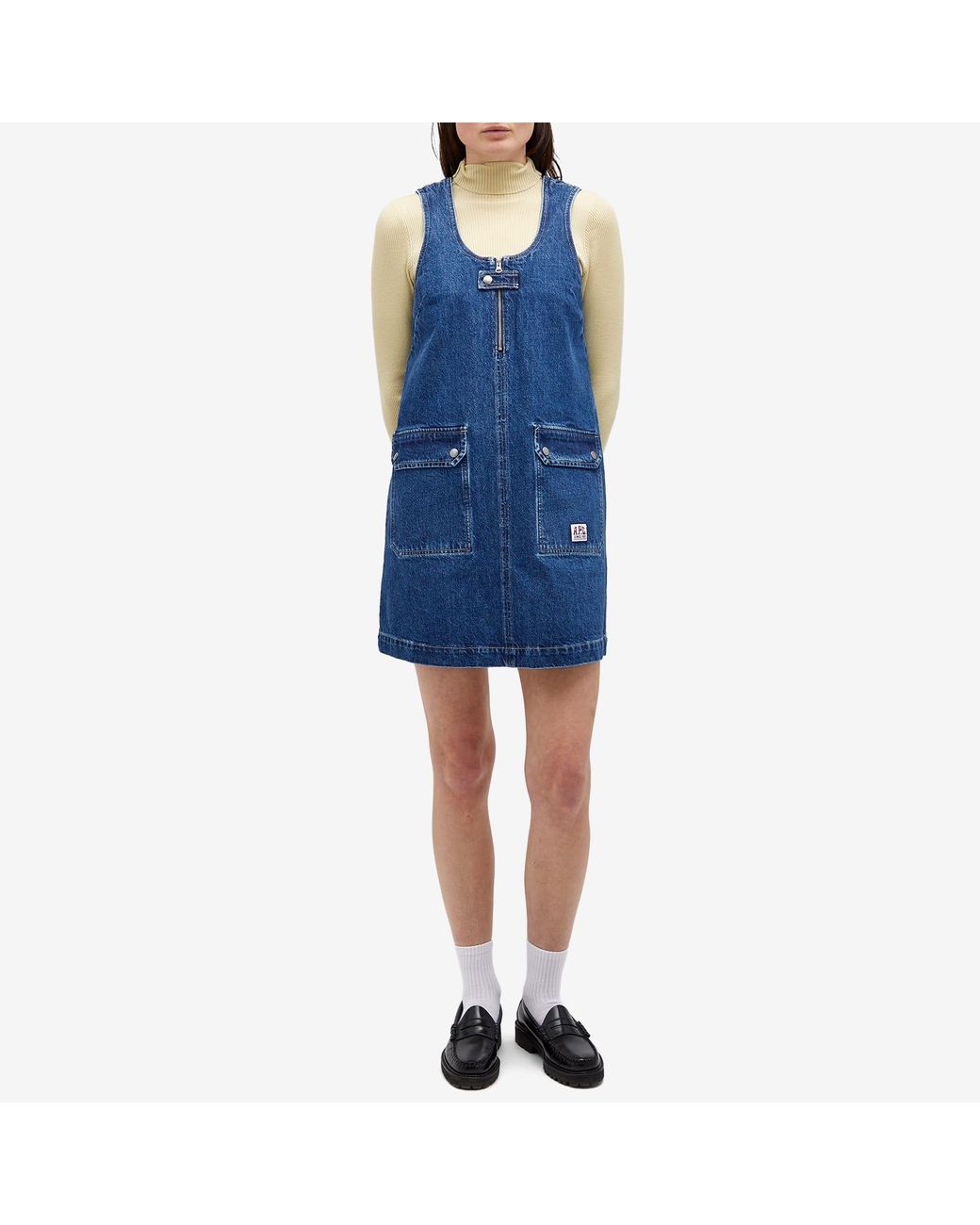 A.P.C. Dominic Denim Mini Dress in Blue | Lyst UK
