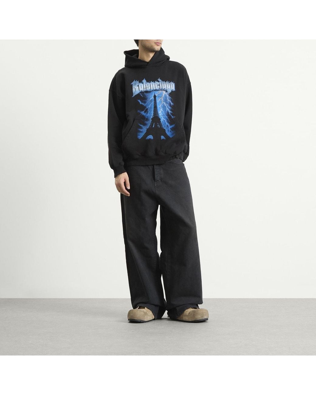 Balenciaga Black Metal Merch Paris Hoodie for men