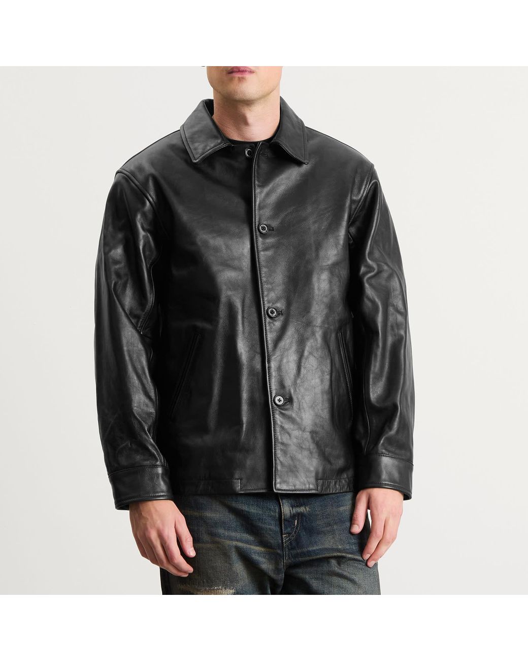 ジャケット・アウター NEIGHBORHOOD LEATHER CAR COAT BLACK M Neighborhood Leather Car Coat in Black for Men | Lyst UK