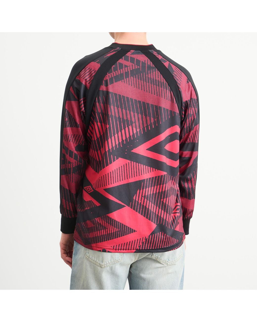 Umbro Red Printed Long Sleeve Jersey for men
