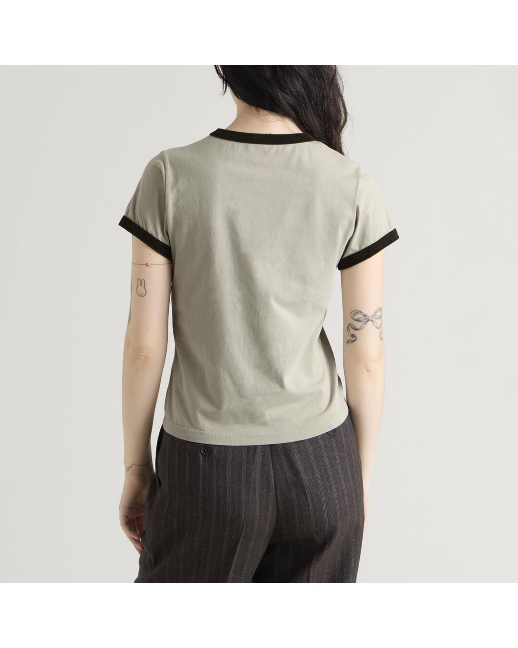 mfpen Gray Ringer T-Shirt