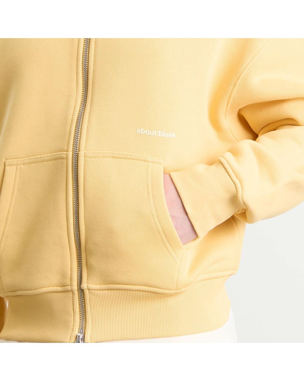 About Blank Box Zip Hoodie in Yellow for Men | Lyst