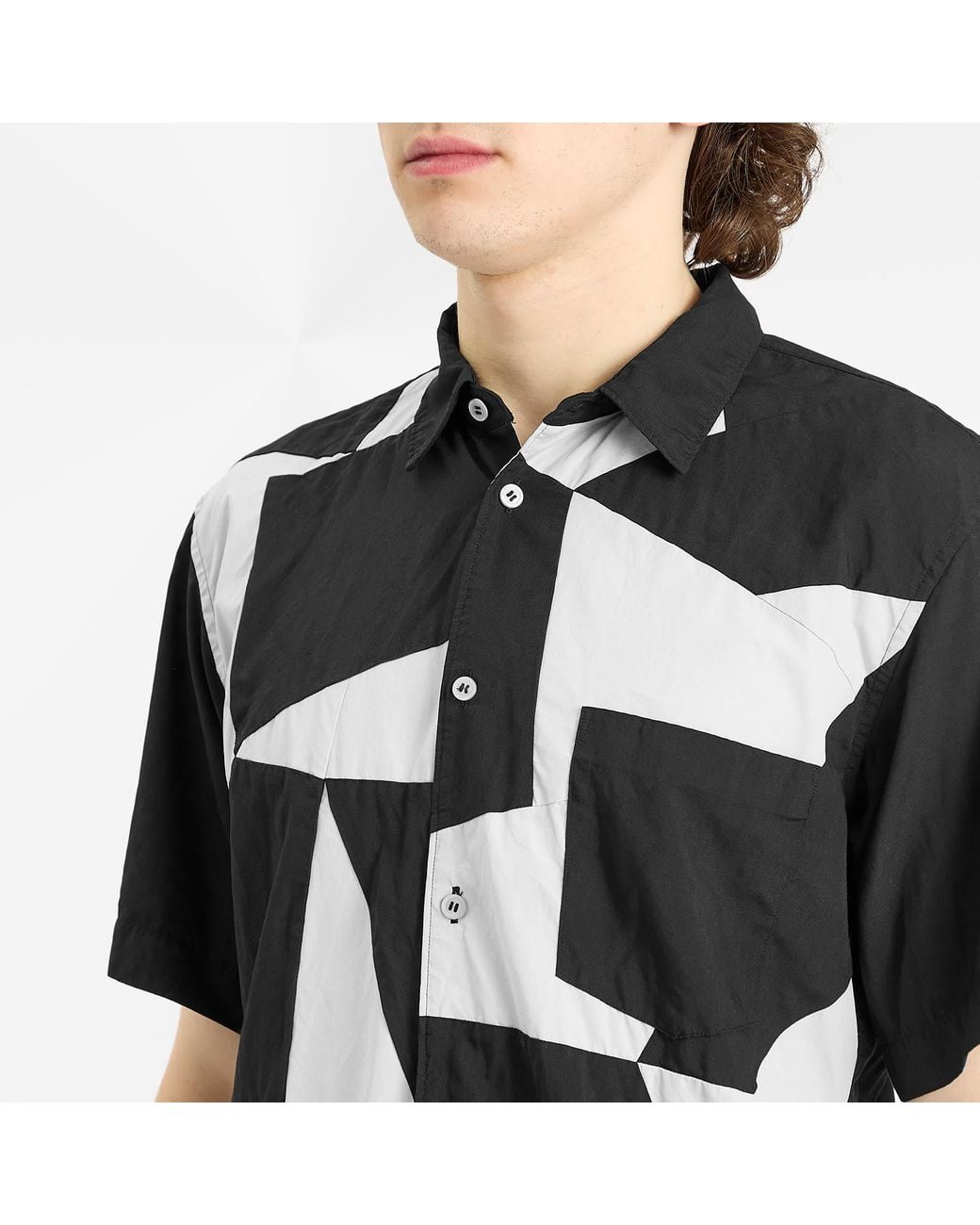 Comme des Garçons Black Comme Des Garçons Patchwork Short Sleeve Shirt for men