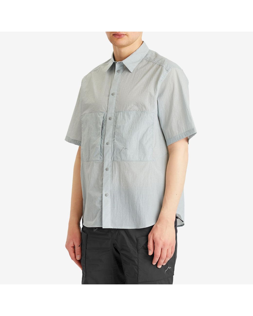 CAYL ケイル CHK 2 Pocket Short Sleeve Shirts Light Grey