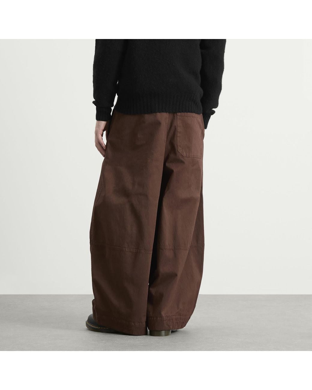 YMC Brown Garment Dyed Modal Deadbeat Trouser for men