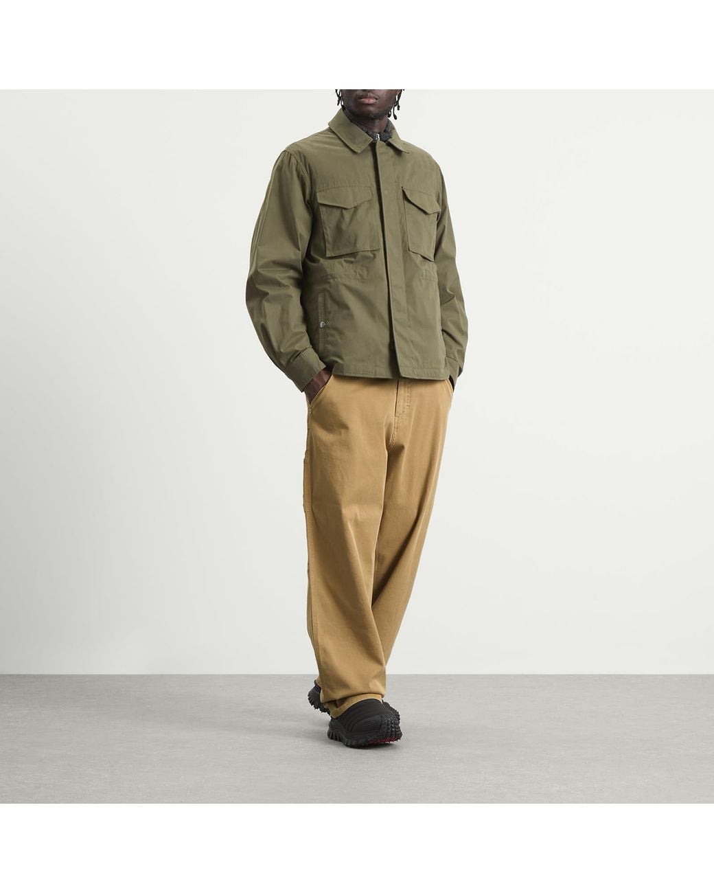 Moncler Natural Gabardine Cotton Trousers for men