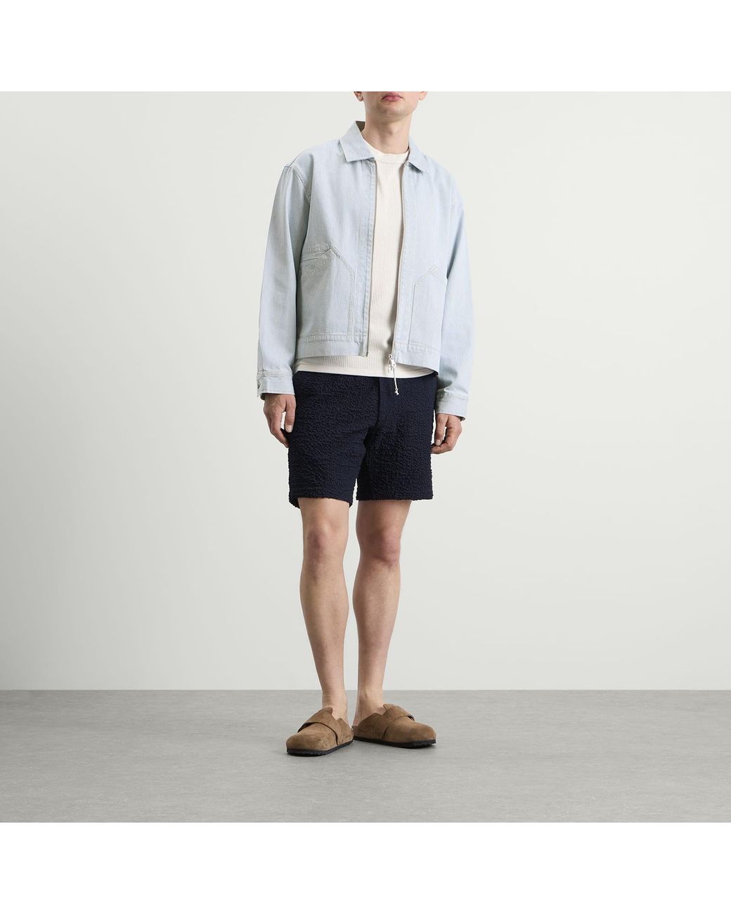 Folk Blue Mechanic Jacket for men