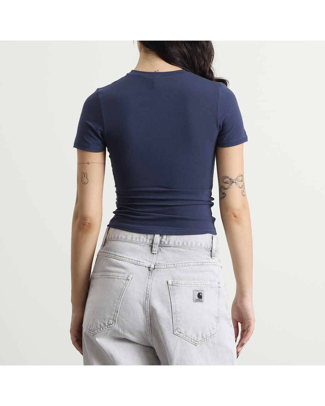 Skims Blue Cotton Jersey T-Shirt