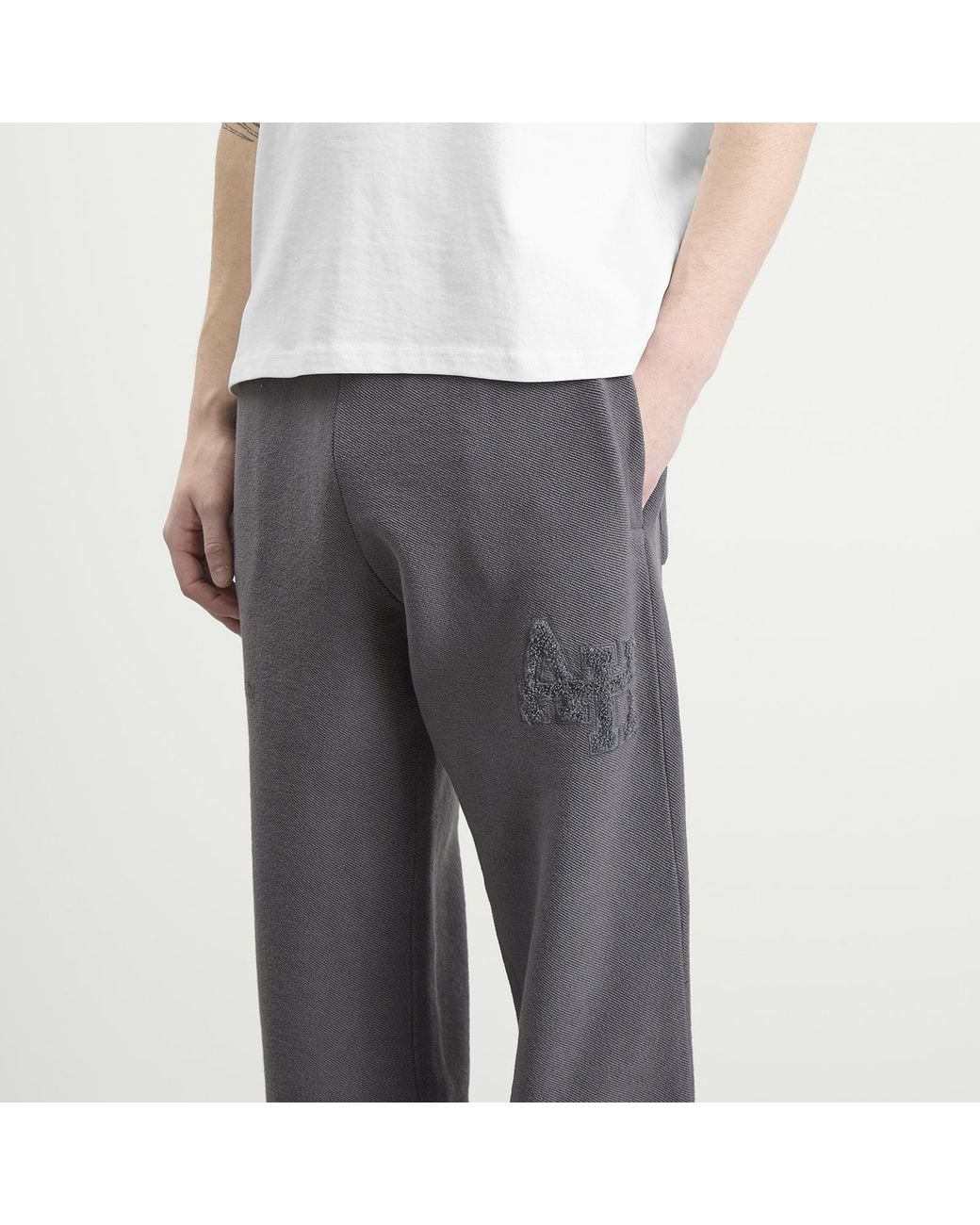 Annie Hood Gray Inside Out College Straight Joggers for men