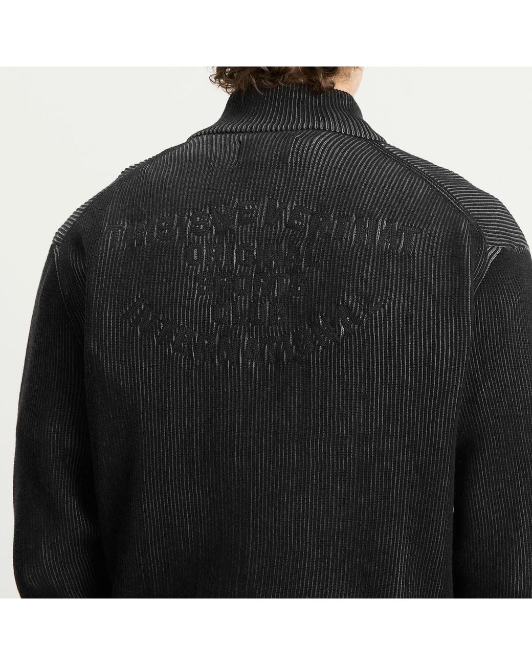 Thisisneverthat Black Full Zip Cardigan for men