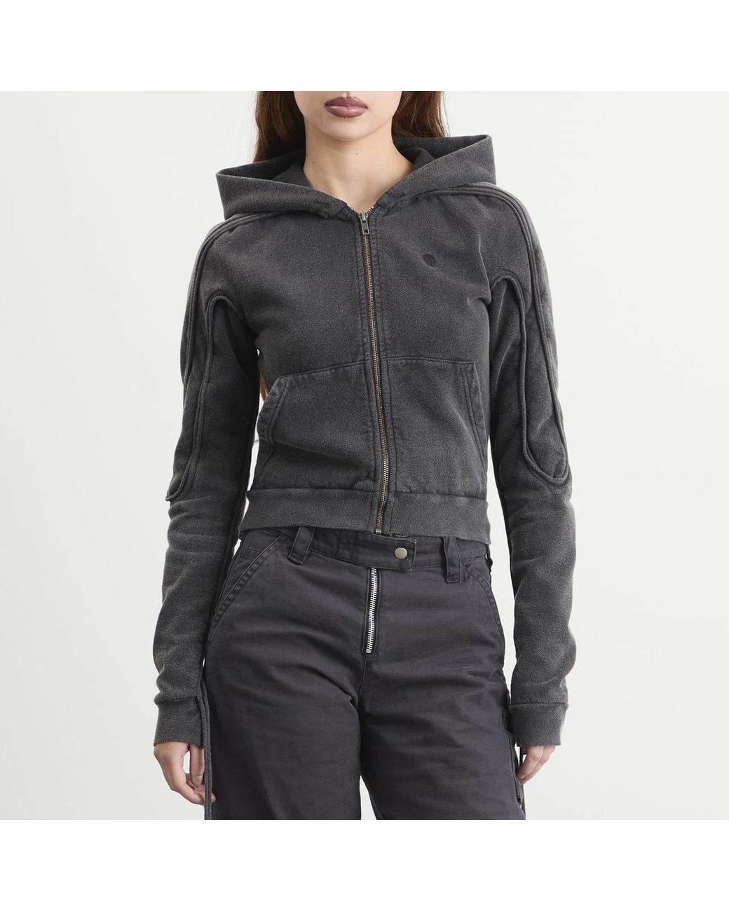 OTTOLINGER Black Sutured Zip Hoodie