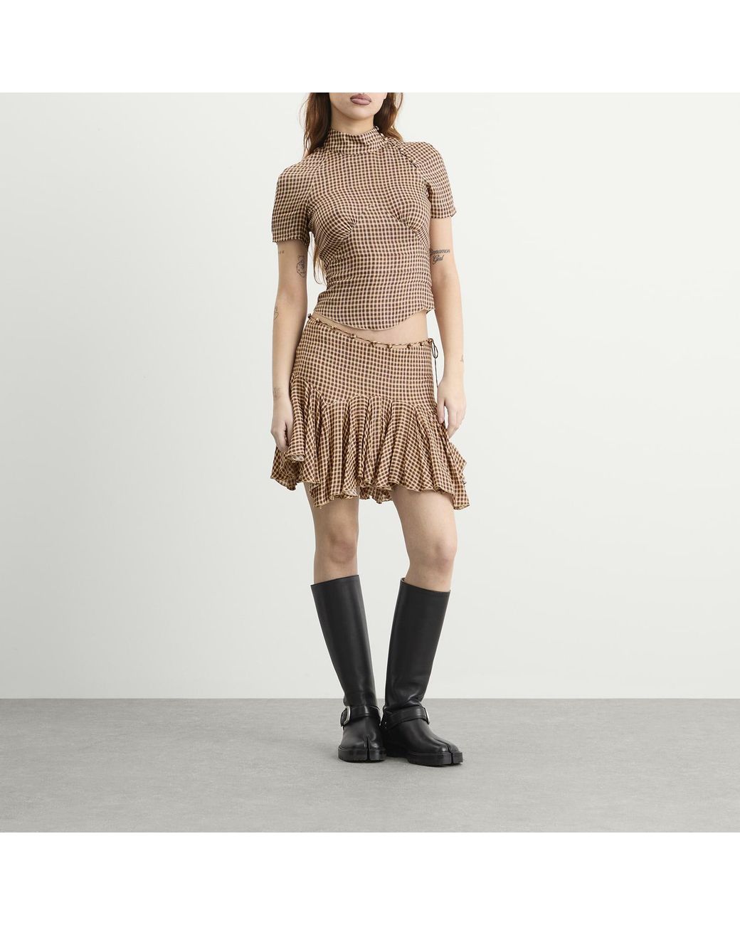 KNWLS Brown Tess Skirt