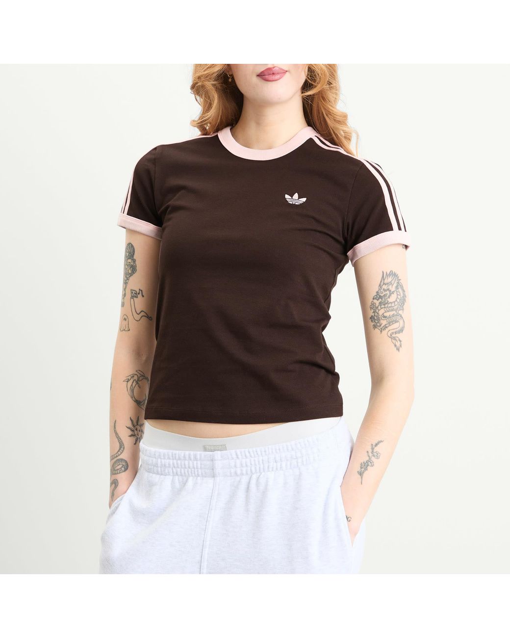 Adidas Brown 3S T-Shirt