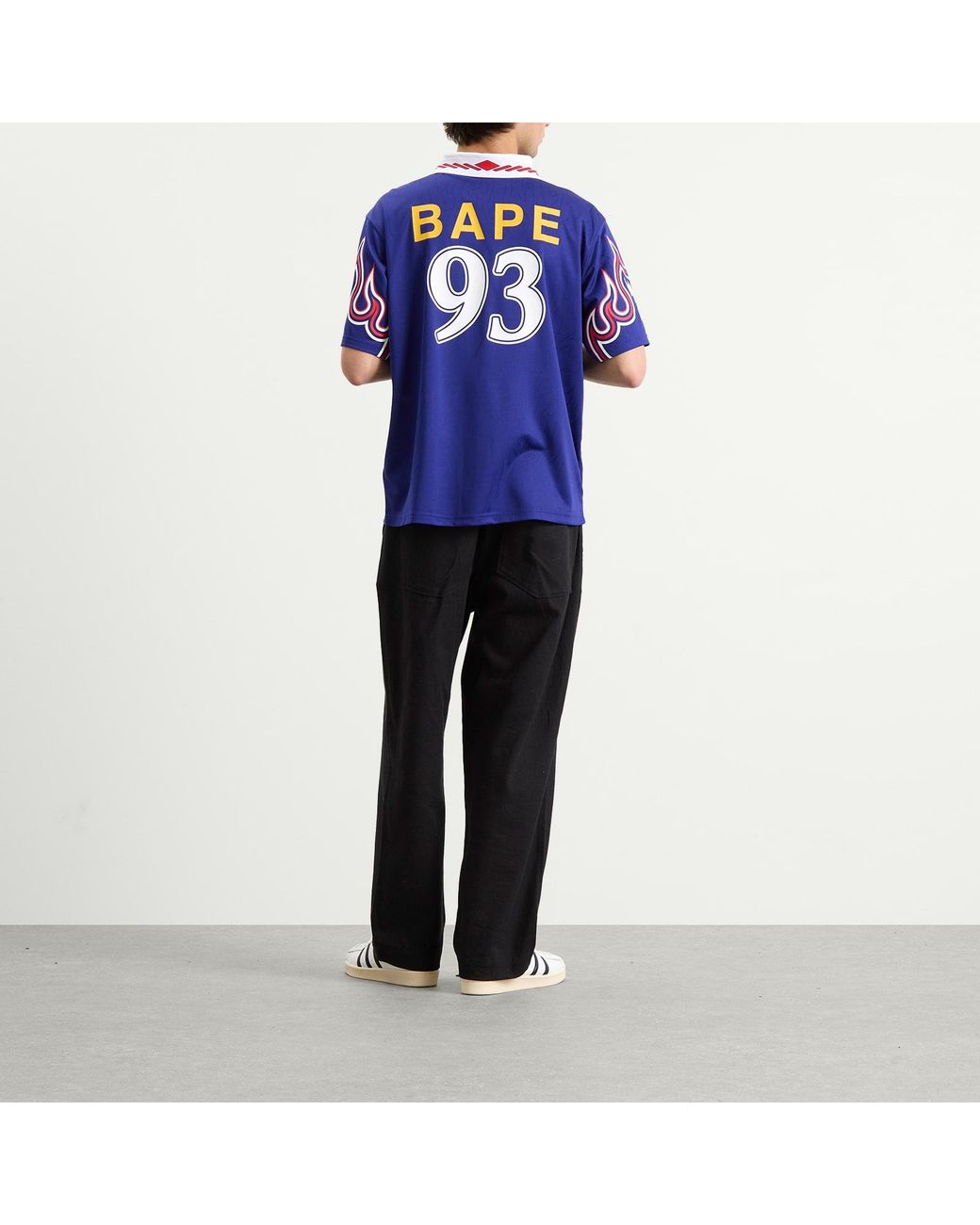 adidas X A Bathing Ape Football Flame Jersey in Blue for Men | Lyst