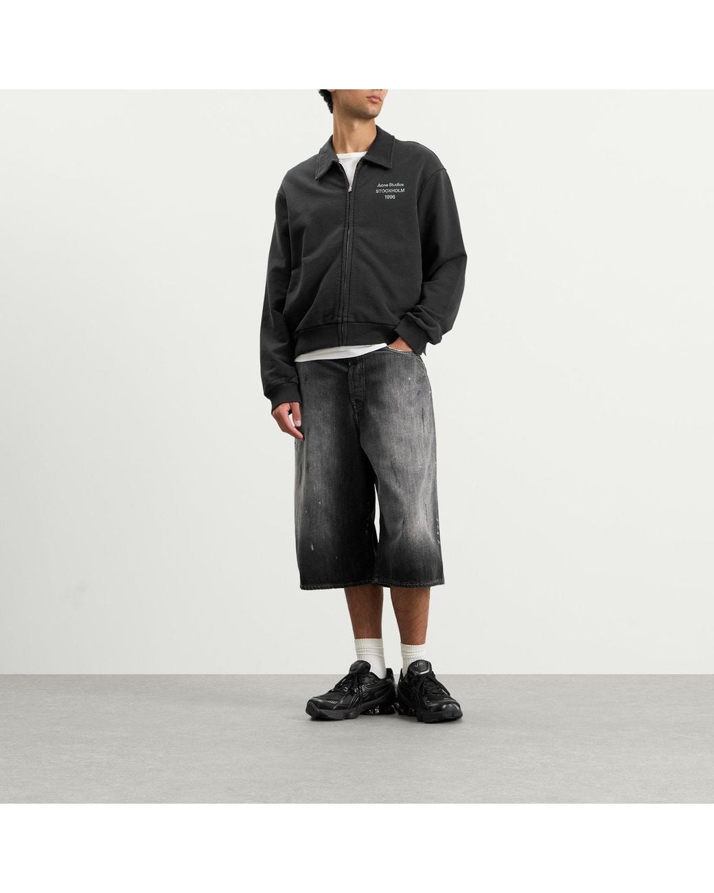 Acne Black Fokot U Zip 1996 Jacket for men