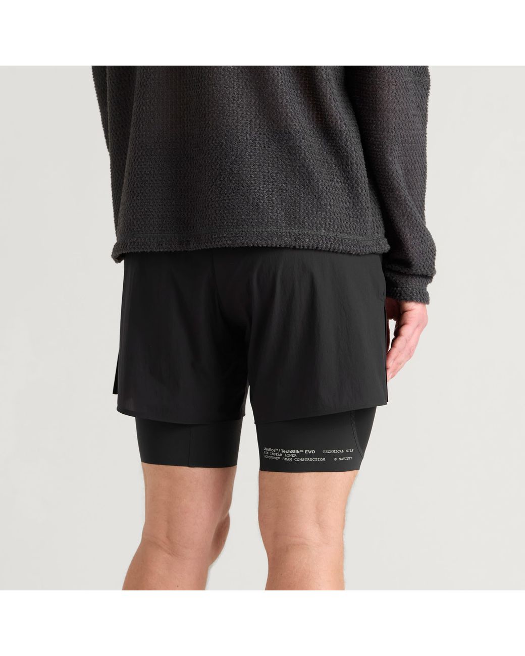 Satisfy Black Rippy Cordura 8" Shorts for men