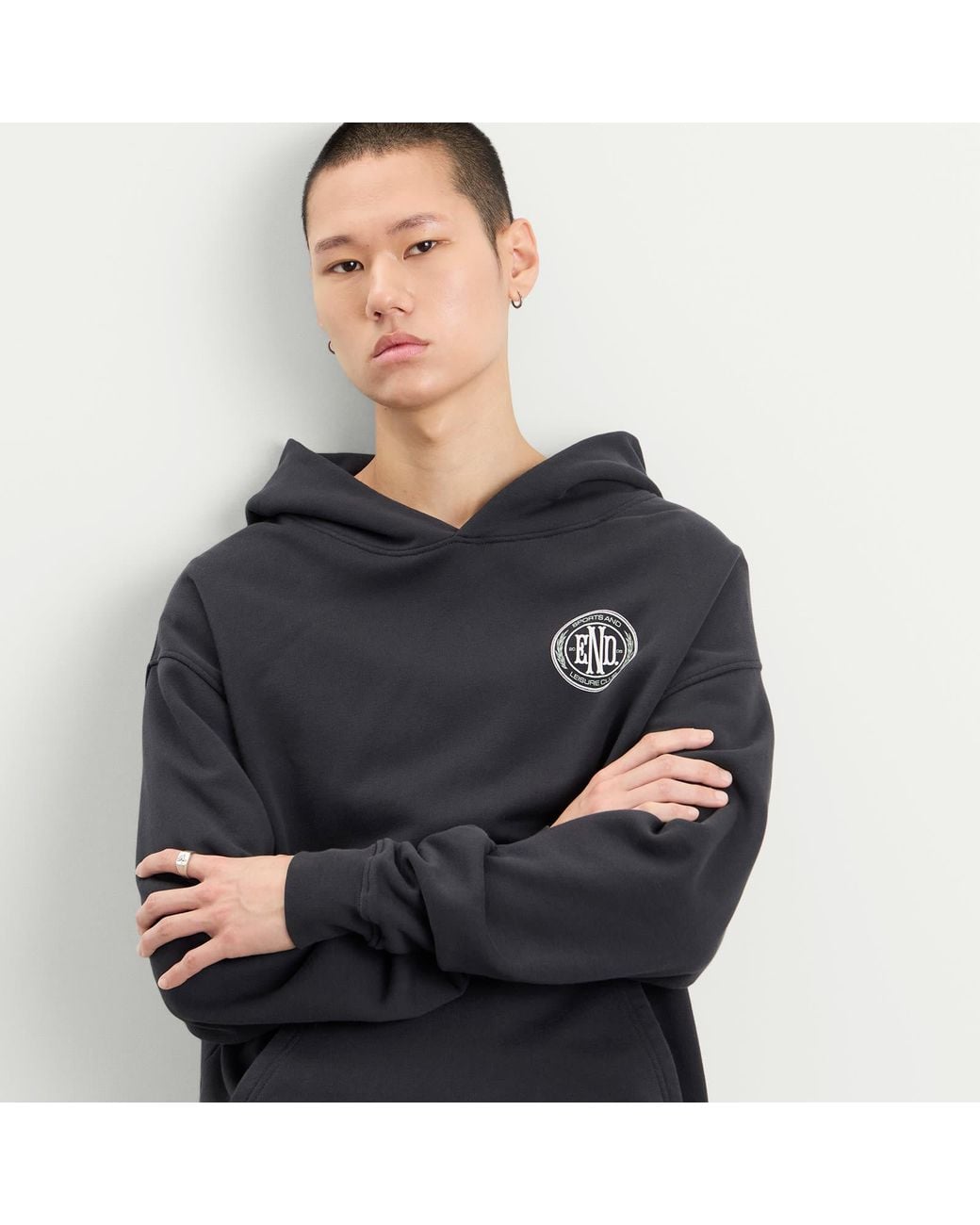 END. Black Leisure Pullover Hoodie