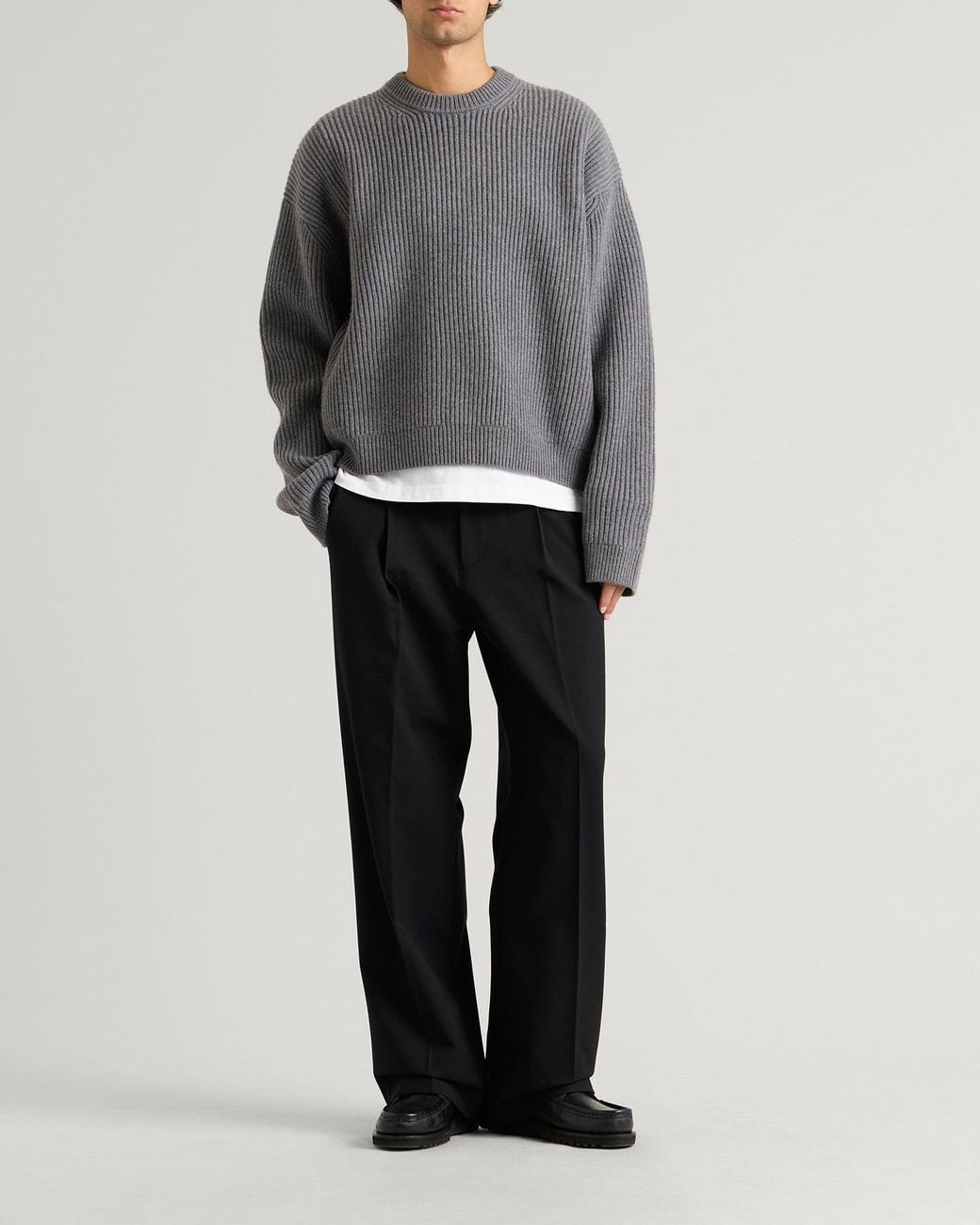 Wax London Piper Wool Blend Pleated Trousers in Black for Men | Lyst