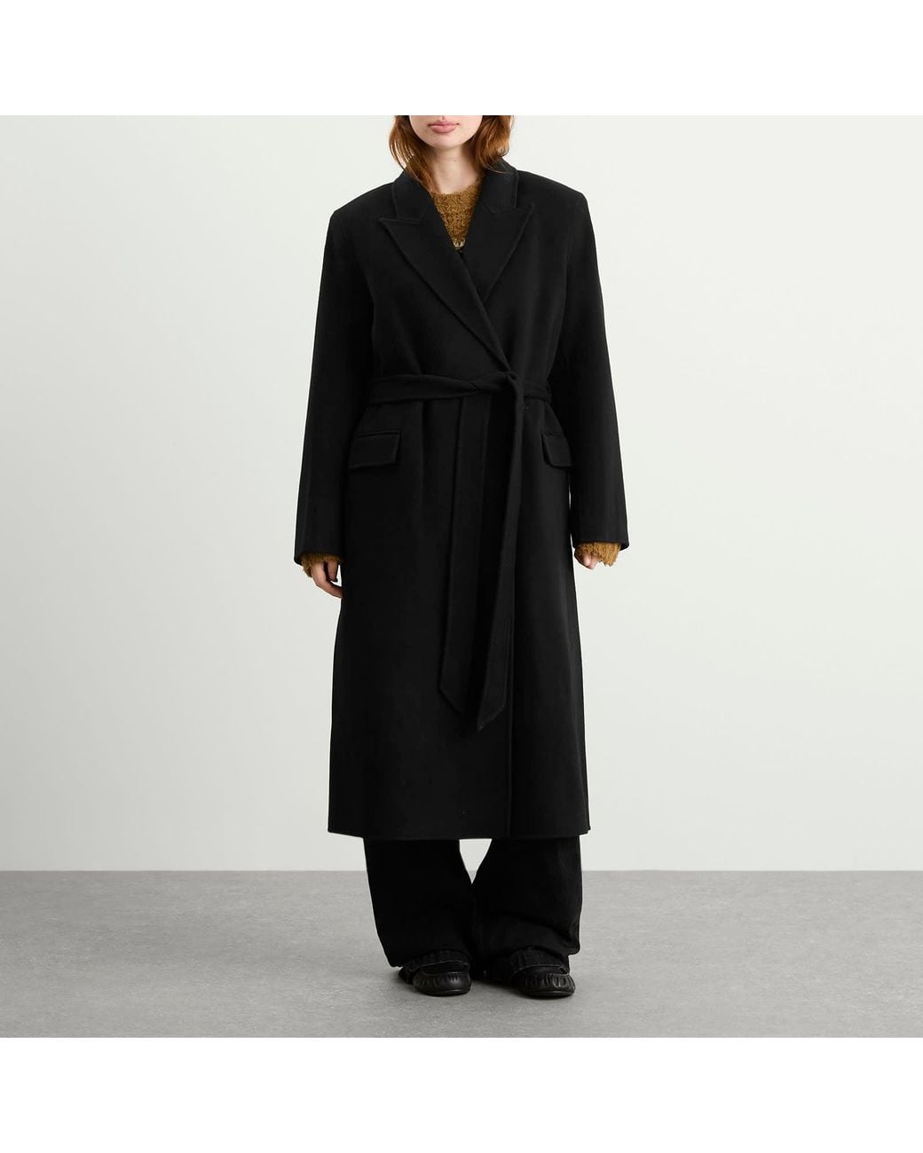 Double Up Shell Acne Studios Double Breasted Coat Jacket in Black | Lyst