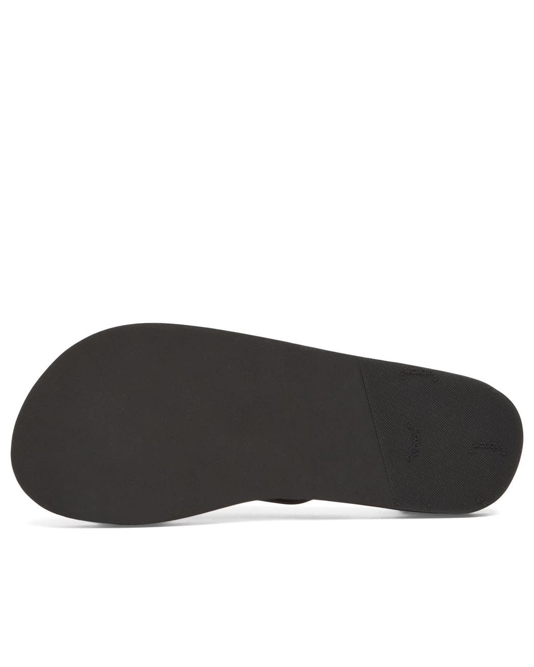 Auralee Black Soft Leather Flip-Flops