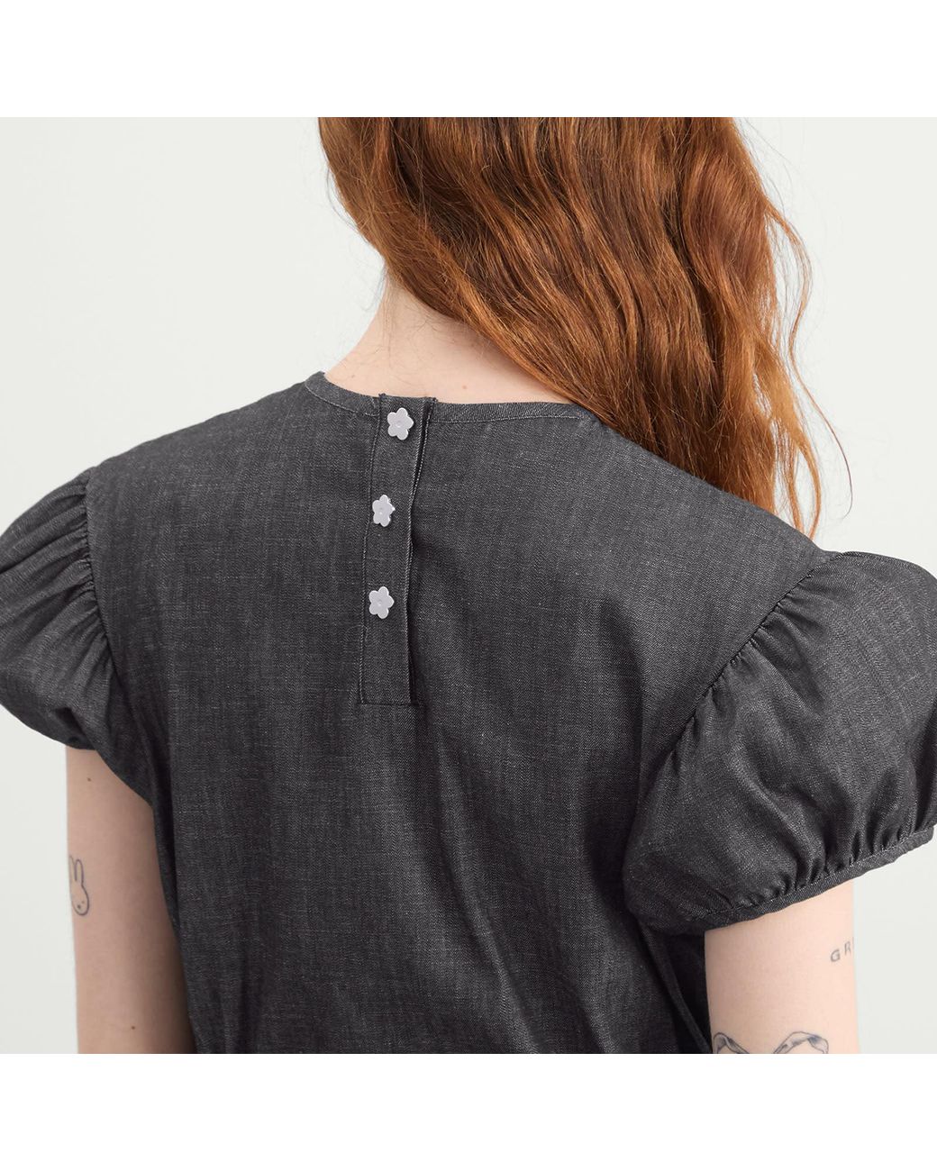 CECILIE BAHNSEN Black Camma Denim Dress