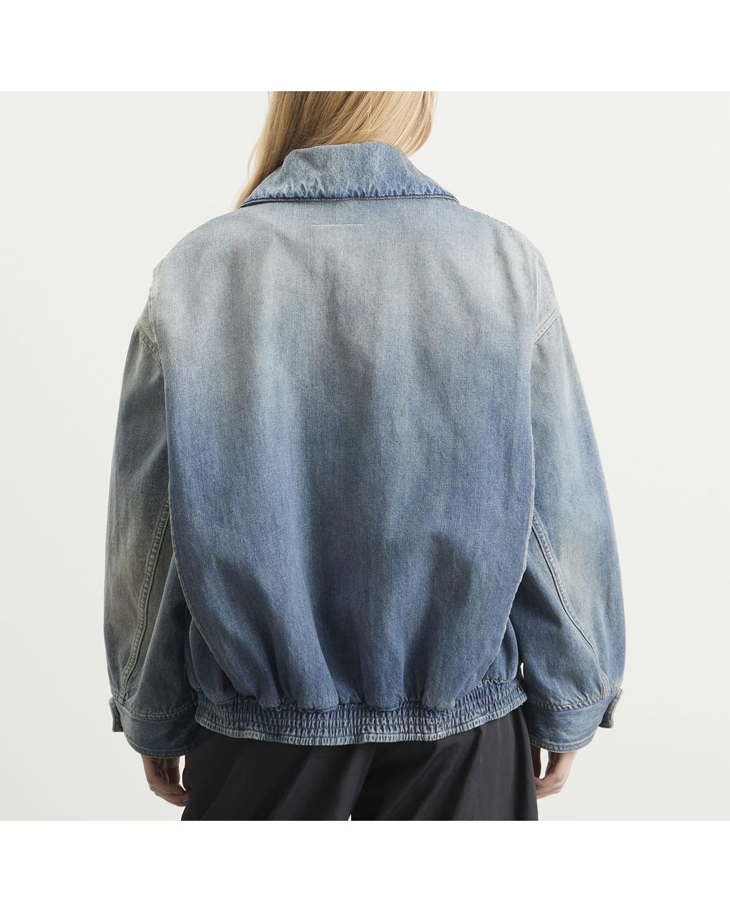 Maison Margiela Blue Mm6 Denim Zip Jacket