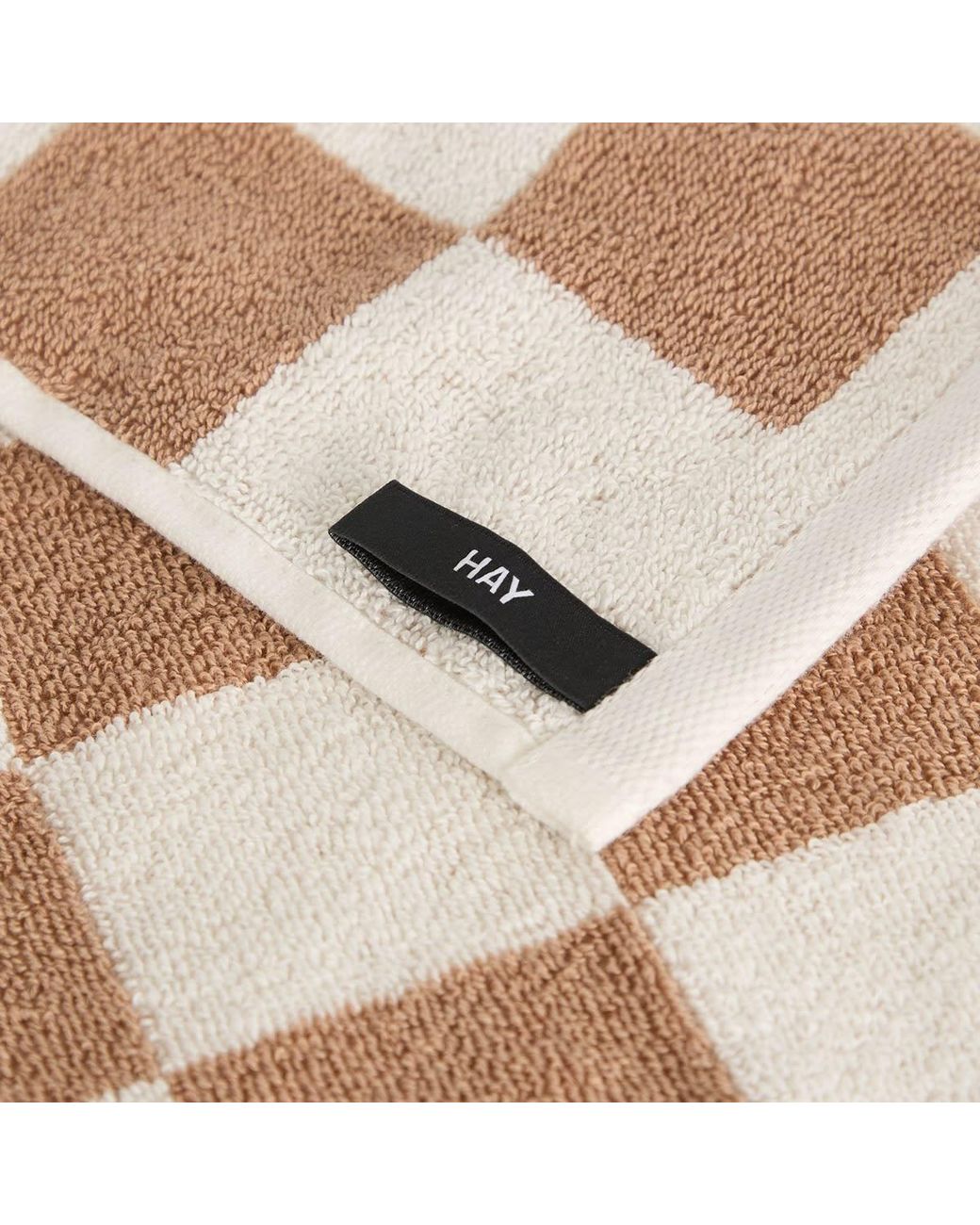 Hay White Check Wash Cloth