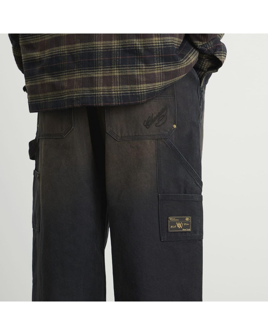 Willy Chavarria Gray Workwear Toluca Pant for men