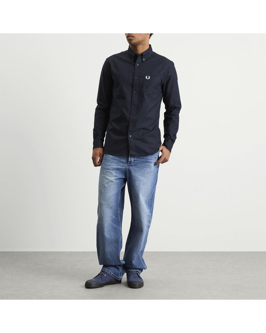 Fred Perry Blue Oxford Shirt for men
