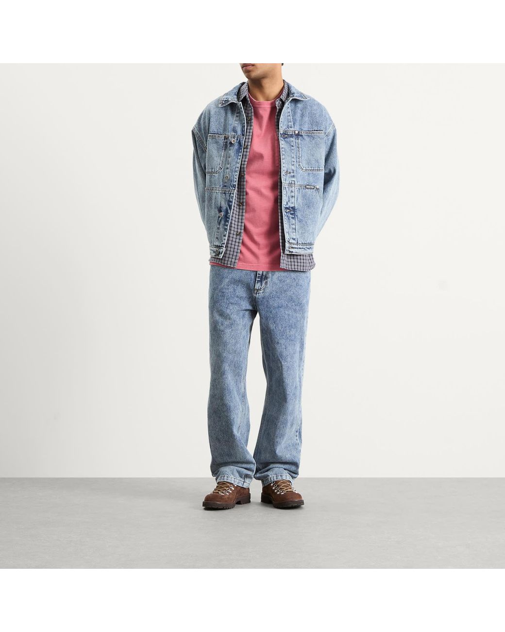 POLAR SKATE Blue Patrik Denim Jacket for men
