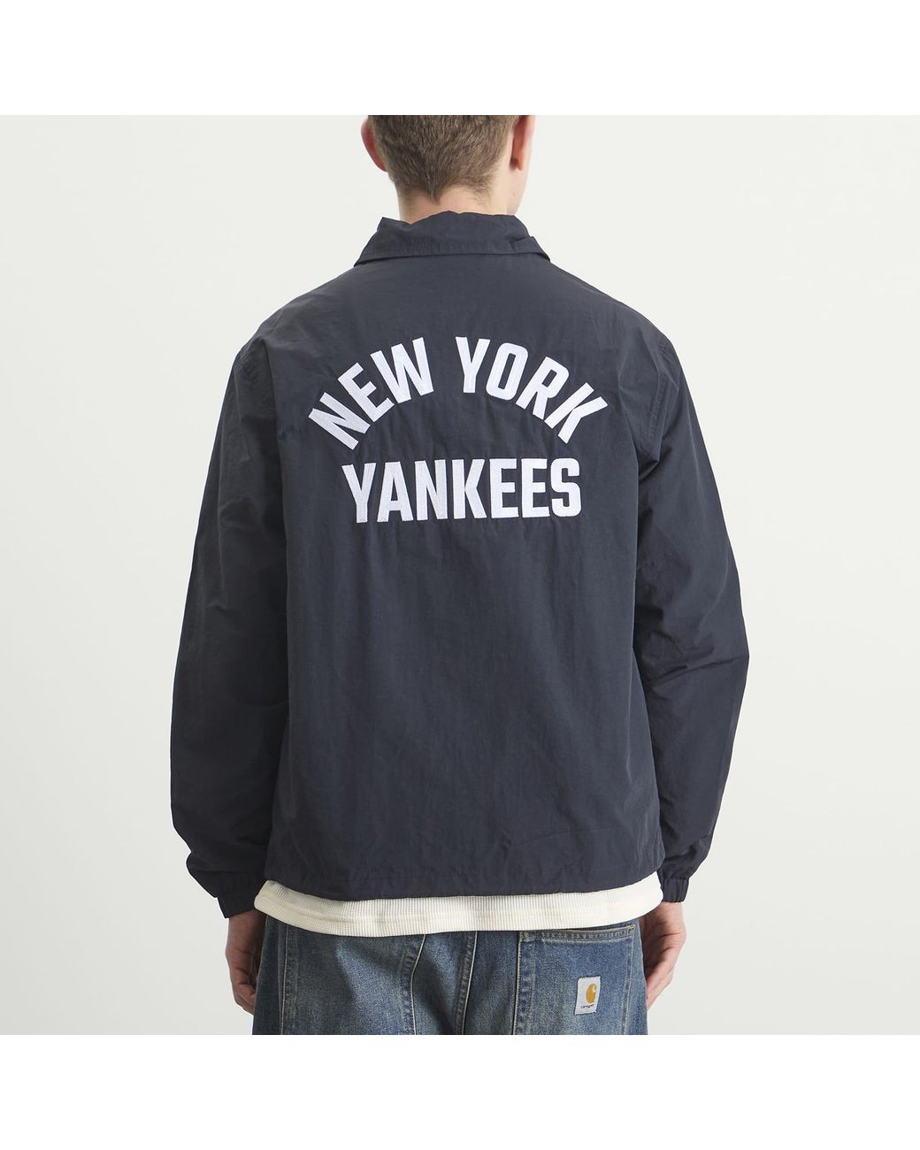 KTZ Blue Mlb New York Yankees Coaches Jacket for men